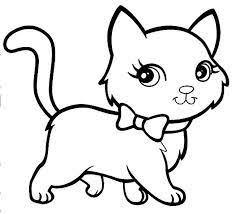 This animal coloring page features a picture of cats. Pin On Colouring Page