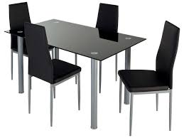 Table rectangle l 1cm spider verre. Ensemble Table 4 Chaises Featuring Coloris Noir Vente De Ensemble Table Et Chaise Conforama