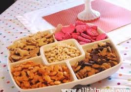 Kiddie Tray For One Year Old Party With Baby Puffs Animal Crackers Goldfish Crackers Bunny Shaped Graham C Birthday Snacks Birthday Food Birthday Party Food