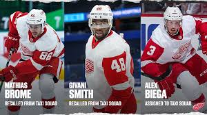 On to never play in the ahl again. Detroit Red Wings On Twitter Update Forwards Mathias Brome And Givani Smith Have Been Recalled From The Redwings Taxi Squad Additionally Defenseman Alex Biega Has Been Assigned To The Taxi Squad Https T Co Bcitmpq5cc