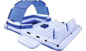 Bestway Badeinsel Fur 6 Personen Schwimmende Insel Luftmatratze Aufblasbare Insel