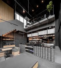 Hope these tips were helpful for you and your coffee shop interior design. Industrial Style Black Grey Cafe Interior Design With Brick Coffee Shop Counter