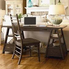 Exact Look For Front Room Computer Table Behind Couch Wood Desk With A Saw Horse Silhouette And Drop Front Keyboard Co Home Home Decor Home Office Decor