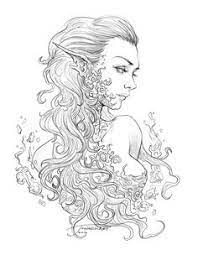 These mermaid adult coloring pages depicted one of those fantastic underwater creatures. Fantasy Coloring Pages For Adults