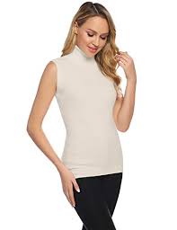 Découvrez une sélection large et pointue de pulls col cheminée femme. Abollria Pull Femme Hiver Col Roule Tricot Chaud Sous Pull Col Montant Hauts Femmes Basique A Sans Manche Chic A La Mode Gebza Shopping