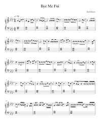Previo al estreno, los artistas realizaron una transmisión en vivo para contar, de primera mano, los detalles de la canción. Bye Me Fui Bad Bunny Sheet Music For Piano Solo Download And Print In Pdf Or Midi Free Sheet Music Musescore Com