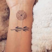 First Tattoo Aboriginal Circle And Moving Kangaroo Tracks Tattooideasfirst Australia Tattoo Tattoos Aboriginal Tattoo