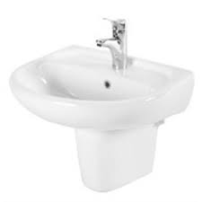 Platin 55cm Washbasin Half Pedestal Esvit Lapino Ceramic Eskisehir Seramik Sanayi Ticaret Ltd Sti Eskisehir City Turkey In 2020 Wash Basin Pedestal Ceramics