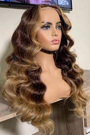 Beyonce Vibes Mixed Brown Blonde Highlighted Lace Front Wigs Beyonce Blonde Brown Brownblonde Fro Blonde Highlights Lace Front Wigs Human Hair Wigs Blonde