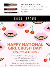 Bobbi Brown Celebrate National Girl Crush Day To Win A Trip To Nyc Milled National crush day, also referred to as crush a can day, is held every september 27 and highlights the importance of recycling. bobbi brown celebrate national girl