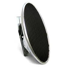 Oval Billet Floor Mount Gas Pedal With Rubber Insert Pedal Rubber Gas
