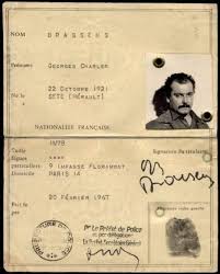 La Carte D Identite De Georges Brassens Brassens Carte D Identite Chanteurs Francais