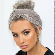 Urieo Bandanas bohemias para mujer, con estampado de cachemira, banda ancha  para el cabello, diadema anudada, banda ancha para el cabello, yoga, diario  (paquete de 4) (G) : Belleza y Cuidado Personal