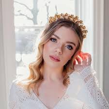 Flower Halo, Floral Bridal Headpiece, Gold Flower Headpiece, Gold Flower  Crown, Floral Wedding Headband, Gold Wedding Crown, Bridal Crown