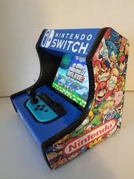 Single Joycon 1 Player Custom Arcade Cabinet Dock Stand For The Nintendo Switch Arcade Buttons Mini Arcade Nintendo Switch Accessories