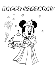 Print one coloring page at a time below or download them all at once for free. Happy Birthday Minnie Mouse Coloring Pages Coloring4free Coloring4free Com