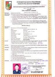 G izin tempat usaha g luas ruang usaha x indeks lokasi x tarif dasar retribusi. Contoh Surat Izin Tempat Usaha Contoh Surat