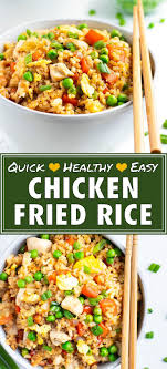 Quick Easy Chicken Fried Rice Recipe Evolving Table Recipe In 2020 Easy Rice Recipes Chicken Fried Rice Recipe Healthy Chicken Fried Rice Easy