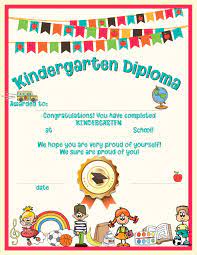 Kindergarten Graduation Instant Download Printable Certificate For Kindergarten Ceremo Kindergarten Graduation Kindergarten Kindergarten Graduation Certificate