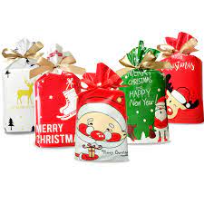 Get ready for this year's christmas party with goody bags, treat boxes, cookie boxes and more. 50 Pcs Christmas Candy Bag Christmas Treat Bags Candy Goodies Plastic Drawstring Gift Bags Merry Christmas Treat Bags For Birthday Party Snack Wrapping Wedding Gift Party Favor Merry X Mas Buy Online In