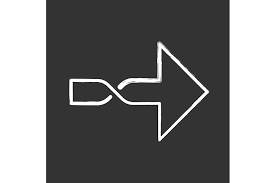 Twisted Arrow Chalk Icon Icon Chalk How To Draw Hands