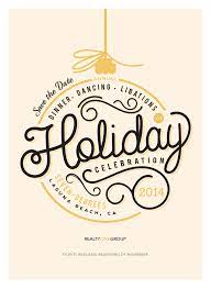 Christmas Holiday Party Save The Date Typography Graphic Design Christmas Graphic Design Christmas Typography Typography