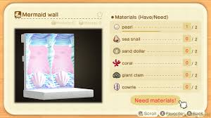 I hope everything goes along swimmingly. Pascal S Mermaid Set Furniture Diy Crafting Recipes Clothing Items For Animal Crossing New Horizons