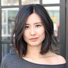 Asian Choppy Off Centered Bob Afrohairstylesbaby Haircut For Square Face Square Face Hairstyles Haircuts For Round Face Shape