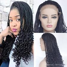 Many people will choose micro braids because it's a micro braiding is really great for those that suffer from frizzy hair. Natrual Black Micro Braiding Hair Wigs With Curly End Synthetic Lace Front Wig Half Braided Wigs For Black Women Wigs With Baby Hair Natural Hair Wigs Silk Top Lace Wigs From Cutevirginhair