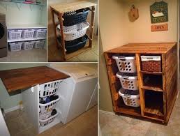 For our laundry basket, we had our 2 pieces of 2250mm x 600mm x 30mm ply cut into measure the length of the piece of plywood that will run across the middle of your laundry basket dresser. Organize Your Laundry Room With A Basket Dresser