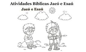 Ele foi publicado em 1904, quatro anos antes da morte do autor, e conta a história de dois irmãos gêmeos que brigavam desde o ventre da. 26 Atividades Biblicas Sobre Jaco E Esau Para Colorir E Imprimir Online Cursos Gratuitos