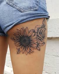 Pin By Ariel Staylor On Tattoos That I M Finna Get Tattoos Sunflower Tattoo Thigh Body Art Tattoos