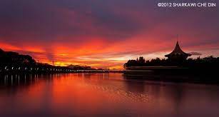 kuching waterfront at sunset kuching sarawak kuching sarawak
