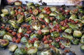 Season to taste with salt and more pepper and serve. Roasted Brussels Sprouts With Pancetta And Balsamic Syrup Just A Taste