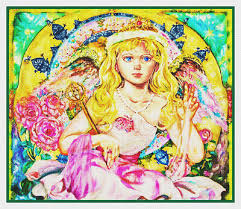 Is cross stitch still popular? Angel Of Christmas Spirit Contemporary Yumi Sugai Counted Cross Stitch Pattern Eur 7 97 Picclick Fr