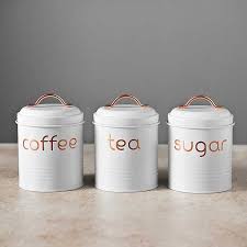 Maybe you would like to learn more about one of these? White And Rose Gold Grooved Canisters Set Of 3 Kirklands