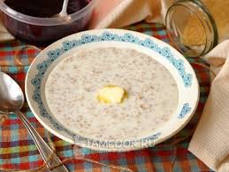 Cara membuat bubur gandum daging kamving : Bubur Gandum Cair