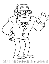 Grunkle Stan Gravity Falls Coloring Pages For Kids Boyama Sayfalari Mandala Disney Cizimleri Boyama Sayfalari