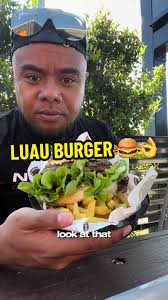 @Grubbies_Burgers Luau Burger 🔥🍔👌 #fyp #foryou #foodreview #burger