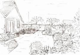 Simple Flower Garden Drawing Design Decorating 79591 Garden Ideas Landshaft