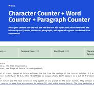 Character Counter, Word Counter, and Paragraph Counter (All ...