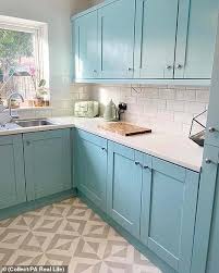 Maybe you would like to learn more about one of these? Woman Replicates The 7 000 Kitchen Of Her Dreams For Just 170 By Painting Cabinet Doors Daily Mail Online