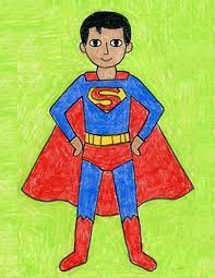 More powerful than a locomotive! How To Draw Superman Art Projects For Kids