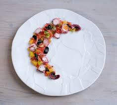 Salade De Poulpe Aux Tomates De Couleurs Et Aux Olives Eau De Tomates Reduite Et Si C Etait Bon Salade De Poulpe Tomates Salade