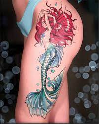 Mermaid tattoo art is very helpful in giving so many cute and lovely mermaid tattoo designs for girls. 50 Beautiful And Cute Mermaid Tattoo Ideas For Your Mermaid Dream Women Fashion Lifestyle Blog Shinecoco Com