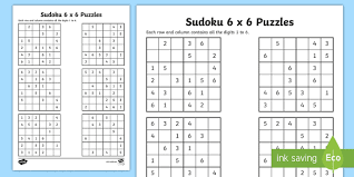 Dec 10, 2019 · answers are included for all the puzzles. Year 6 Sudoku 6 X 6 Worksheet Teacher Made