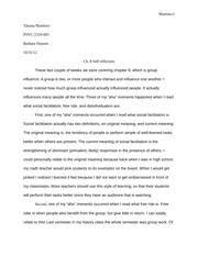 The idea of animal right and the place of non human creatures in the world alongside humans is one of the most remember to keep the introduction catchy, informative, and brief. Introduction To Sociology Chapter 8 Self Reflection Paper Martinez1 Tatiana Martinez Psyc 2319 005 Barbara Hausen Ch 8 Self Reflection These Last Course Hero