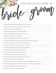 Free Printable Bridal Shower Question Game Bridal Shower Question Game Bridal Shower Questions Bridal Shower Games Free Printables