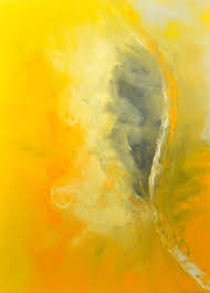 In this collection, you can find bright, colorful paintings or pieces more muted and serene. Yellow Abstract Art Painting With Melon Yellow Accents And Grey Highlights