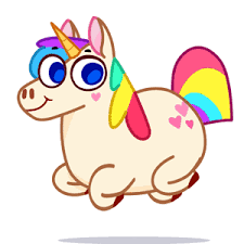 Rainbow Unicorn Animated Stickers For Telegram On Behance Rainbow Unicorn Character Design Animation Animation